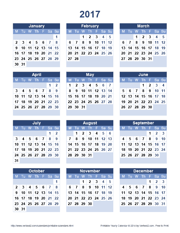 календарь на 2017 год